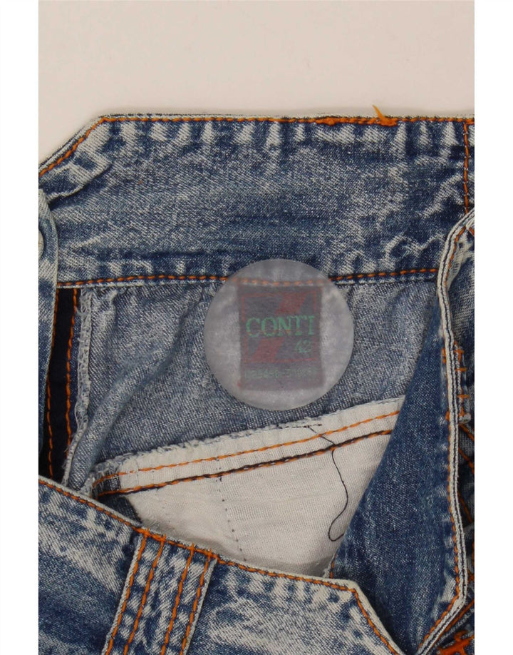 Vintage Damen Jeansrock IT 42 Medium W28 Blaue Baumwolle