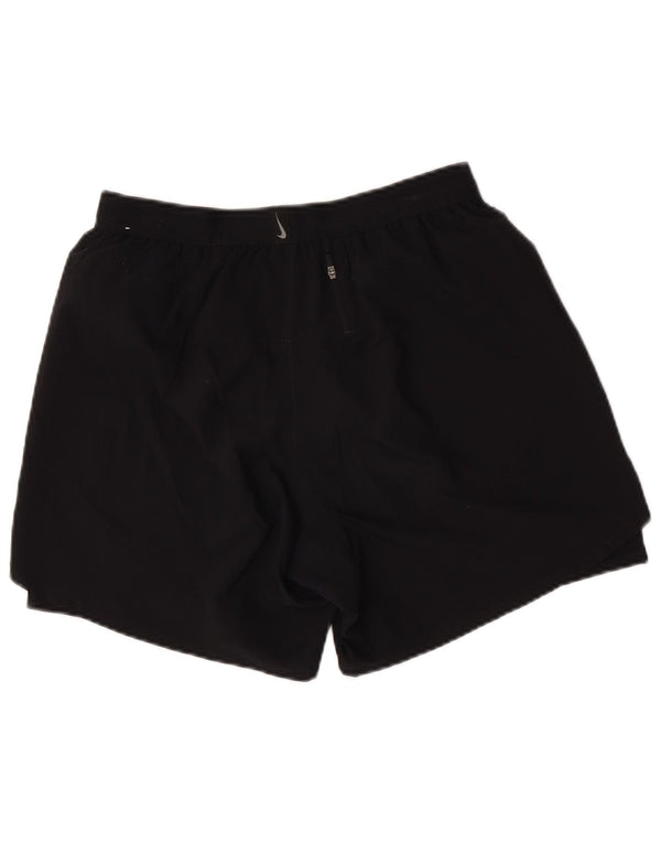 Nike Damen Dri Fit Sportshorts, groß, aus schwarzem Polyester