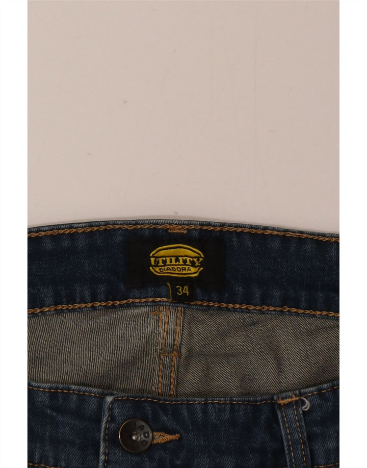 Diadora Herren Cargo Straight Jeans W34 L30 Blau