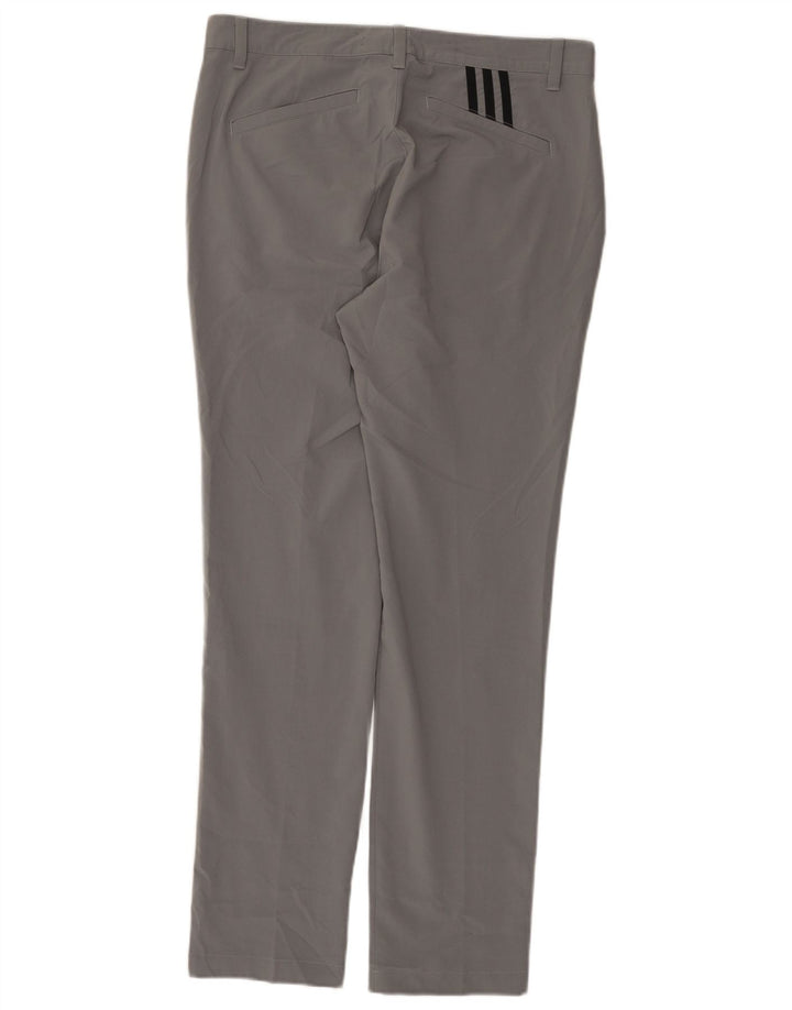 Adidas Herren Slim Chino Hose W32 L32 Grau Polyester