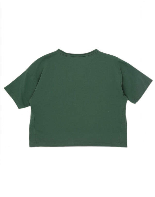 Puma Damen Loose Fit Crop Graphic T-Shirt Top UK 4 XS Grün