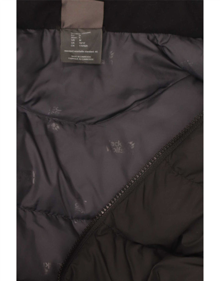 Jack Wolfskin Damen Kapuzenmantel, gepolstert, UK 10/12, mittelschwarz, Polyester