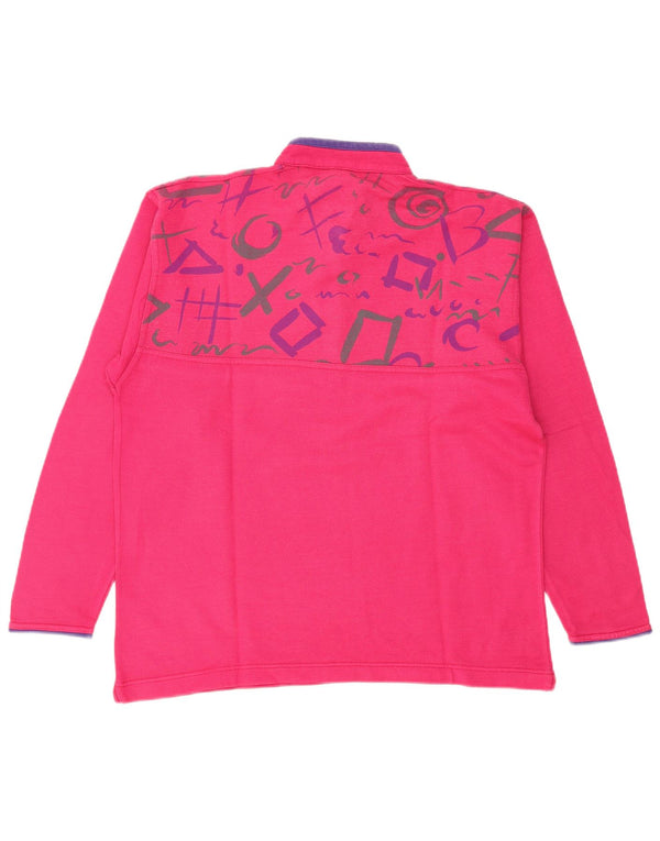 F.LLI Campagnolo Womens Sweatshirt Jumper UK 18 XL Pink Geometric