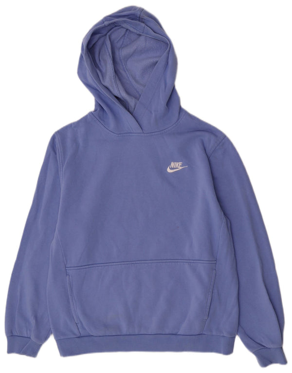 Nike Mädchen-Kapuzenpullover mit regulärer Passform, 13–14 Jahre, XL, blaue Baumwolle