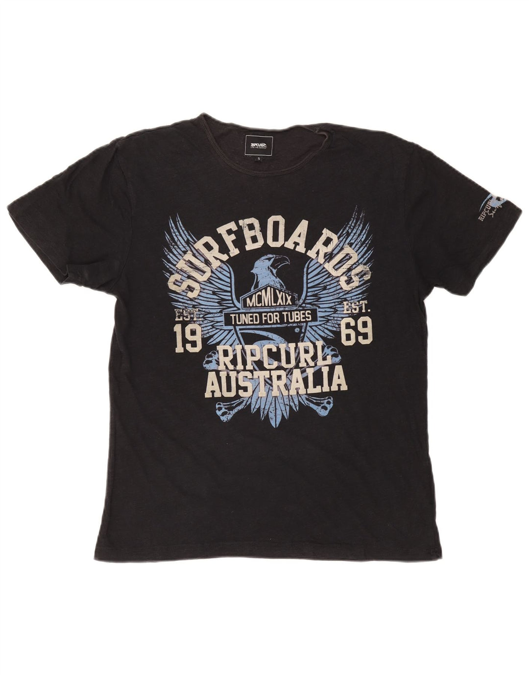 RIP CURL Herren-T-Shirt mit Grafik, Größe S, Schwarz