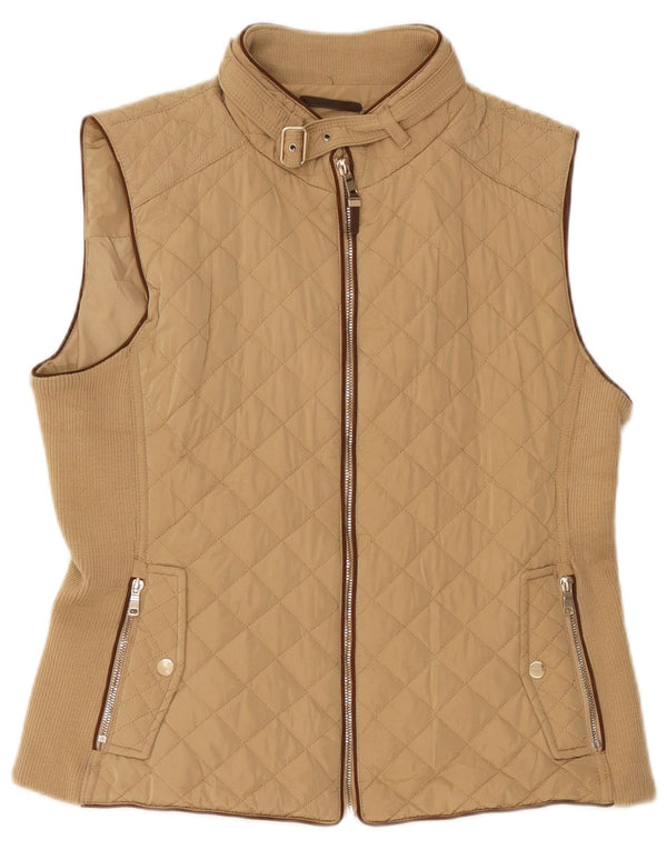 Zara Damen Steppweste UK 18 XL Beige