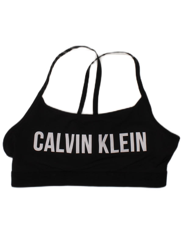 Calvin Klein Damen Graphic Sport Bra Top Small Schwarz Sport