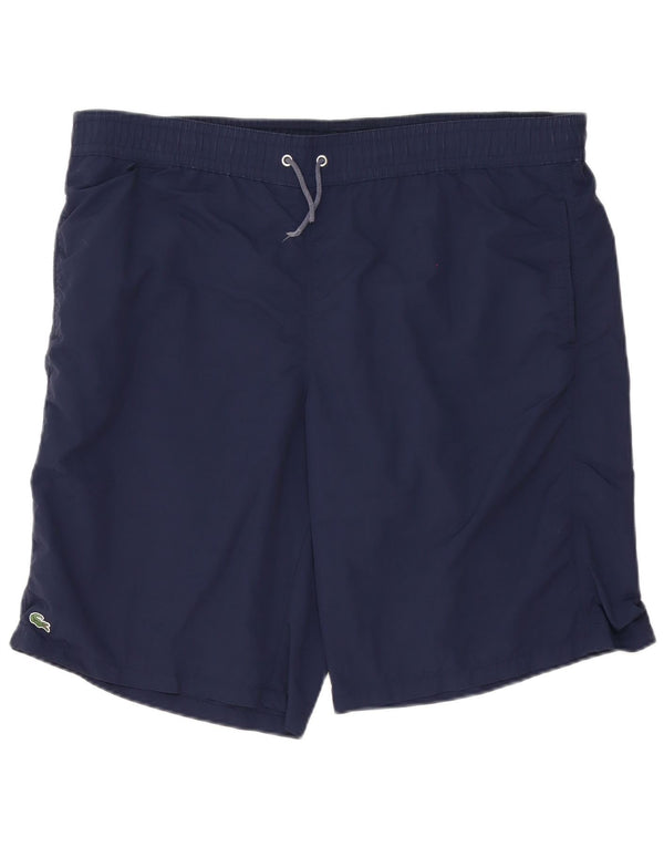 Lacoste Herren-Badeshorts, Größe 7 2XL, marineblaues Polyester