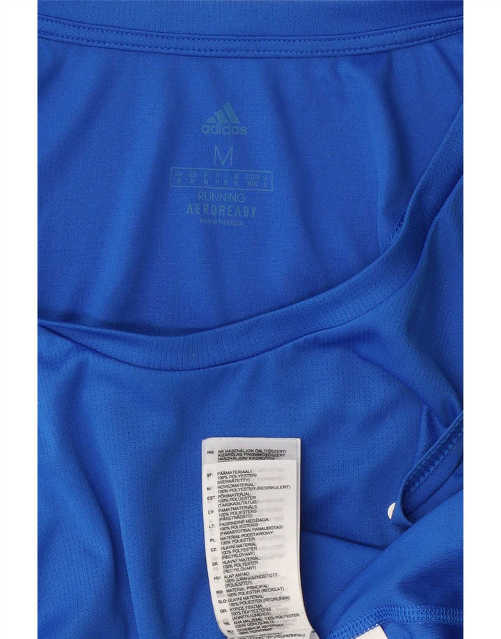 Adidas Herren Aeroready Graphic Weste Top Mittelblaues Polyester