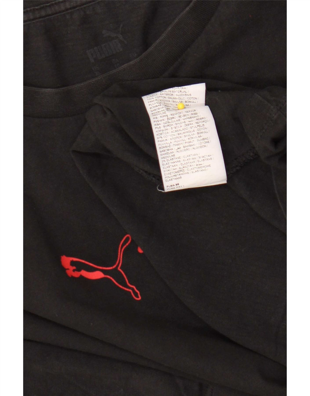 Puma Herren T-Shirt Top XL Schwarz Baumwolle