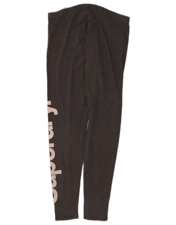 Superdry Grafik-Leggings für Damen, UK 8, Größe S, Grau, Baumwolle