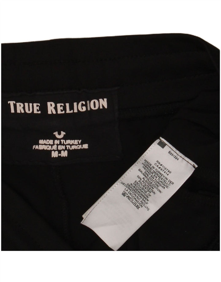 TRUE RELIGION Damen Trainingshose Jogger UK 14 Medium Schwarz