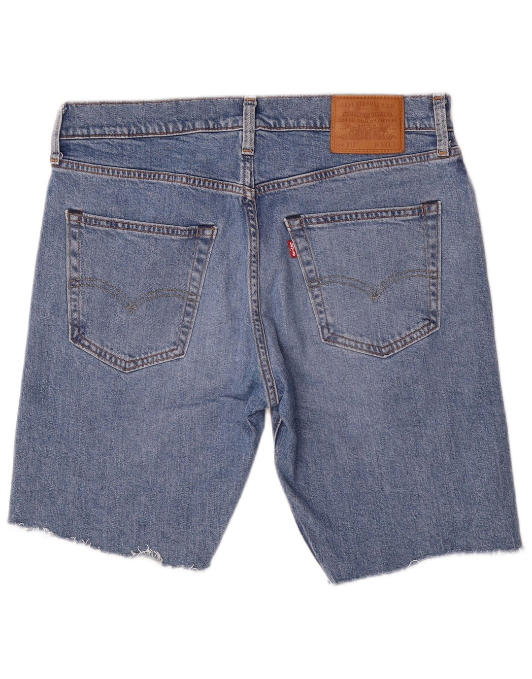 Levi's Herren 512 Denim Shorts W34 Große blaue Baumwolle