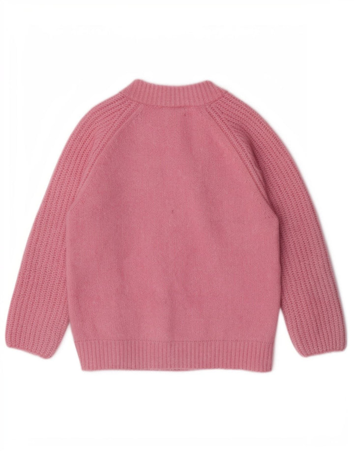 Vintage Damen Cardigan Pullover UK 14 Mittelrosa