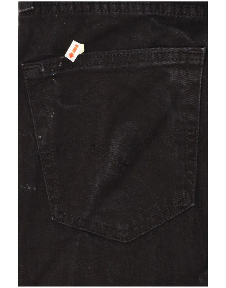 LEVI'S Herren 512 Slim Tapered Jeans W34 L32 Schwarze Baumwolle