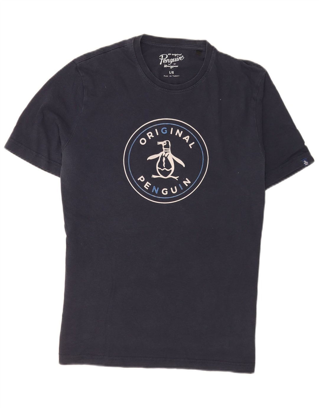 Penguin Herren-T-Shirt mit Grafik, groß, marineblau, Baumwolle