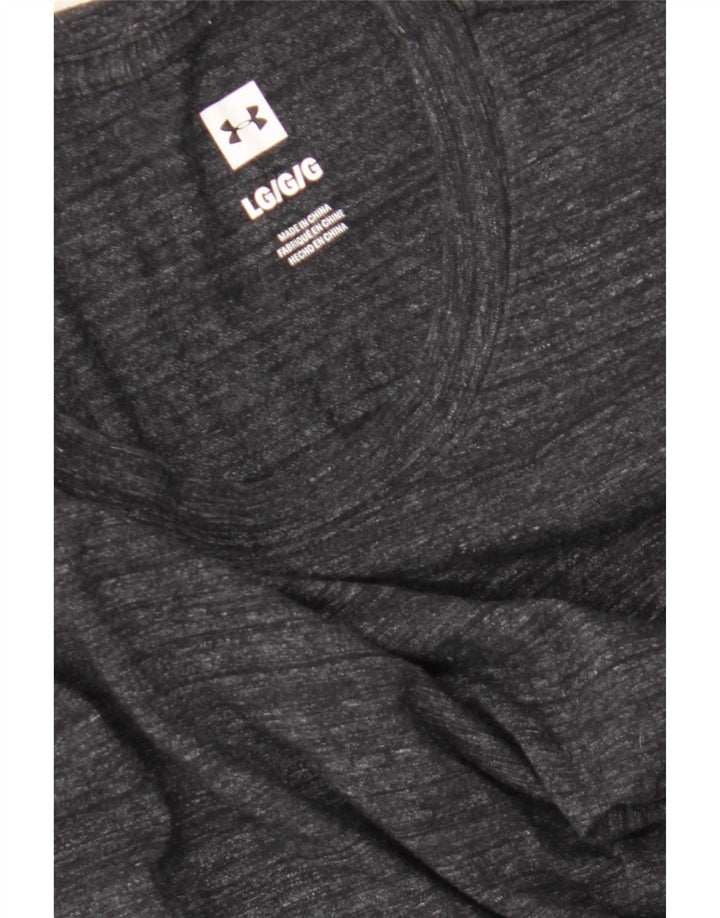 Under Armour Herren-Oberteil mit langen Ärmeln, groß, grau gefleckt