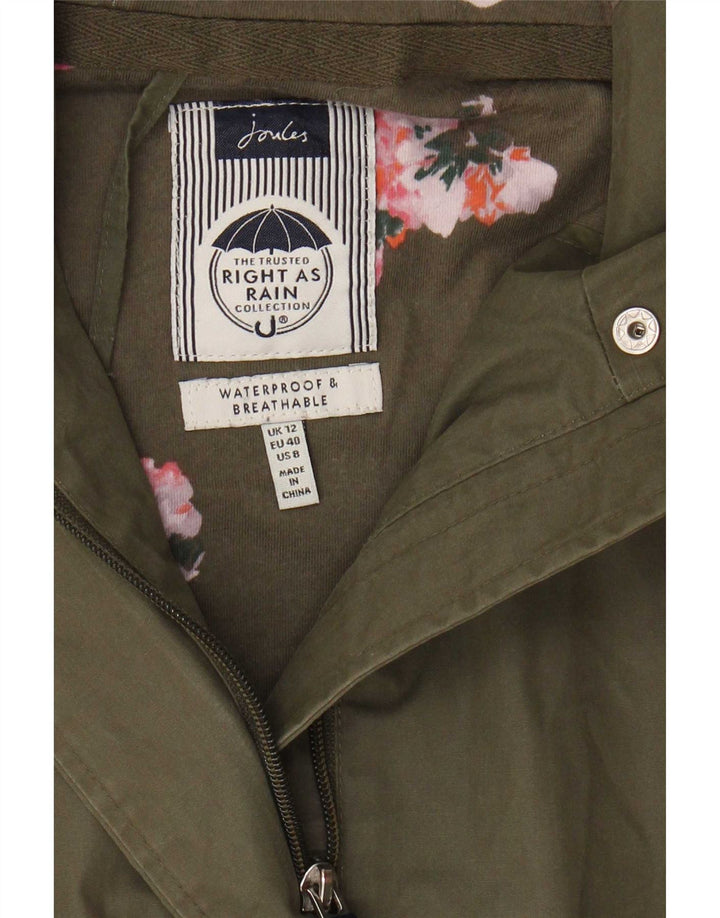 Joules Damen Regenmantel mit Kapuze UK 12 Medium Khaki