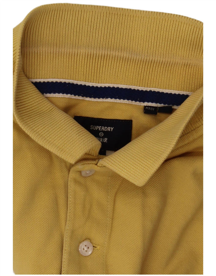 Superdry Herren-Poloshirt aus mittelgelber Baumwolle