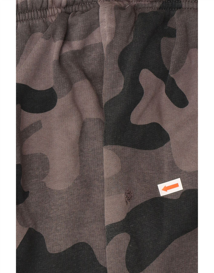 CHAMPION Mens Graphic Tracksuit Trousers Joggers Small Grey Camouflage
