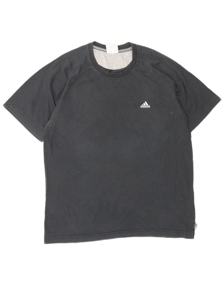 ADIDAS Herren T-Shirt Top Medium Schwarz Baumwolle