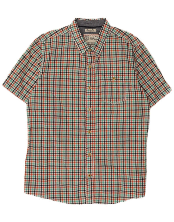 Fat Face Mens Short Sleeve Classic Fit Shirt Large Multicoloured Gingham