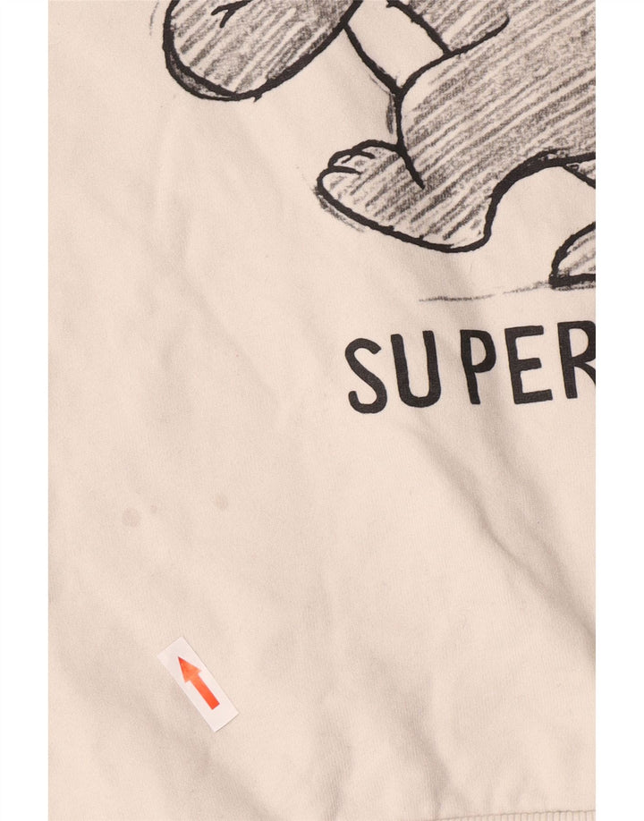 Superdry Damen-Sweatshirt in Übergröße mit Grafik, Gr. 16, Weiß