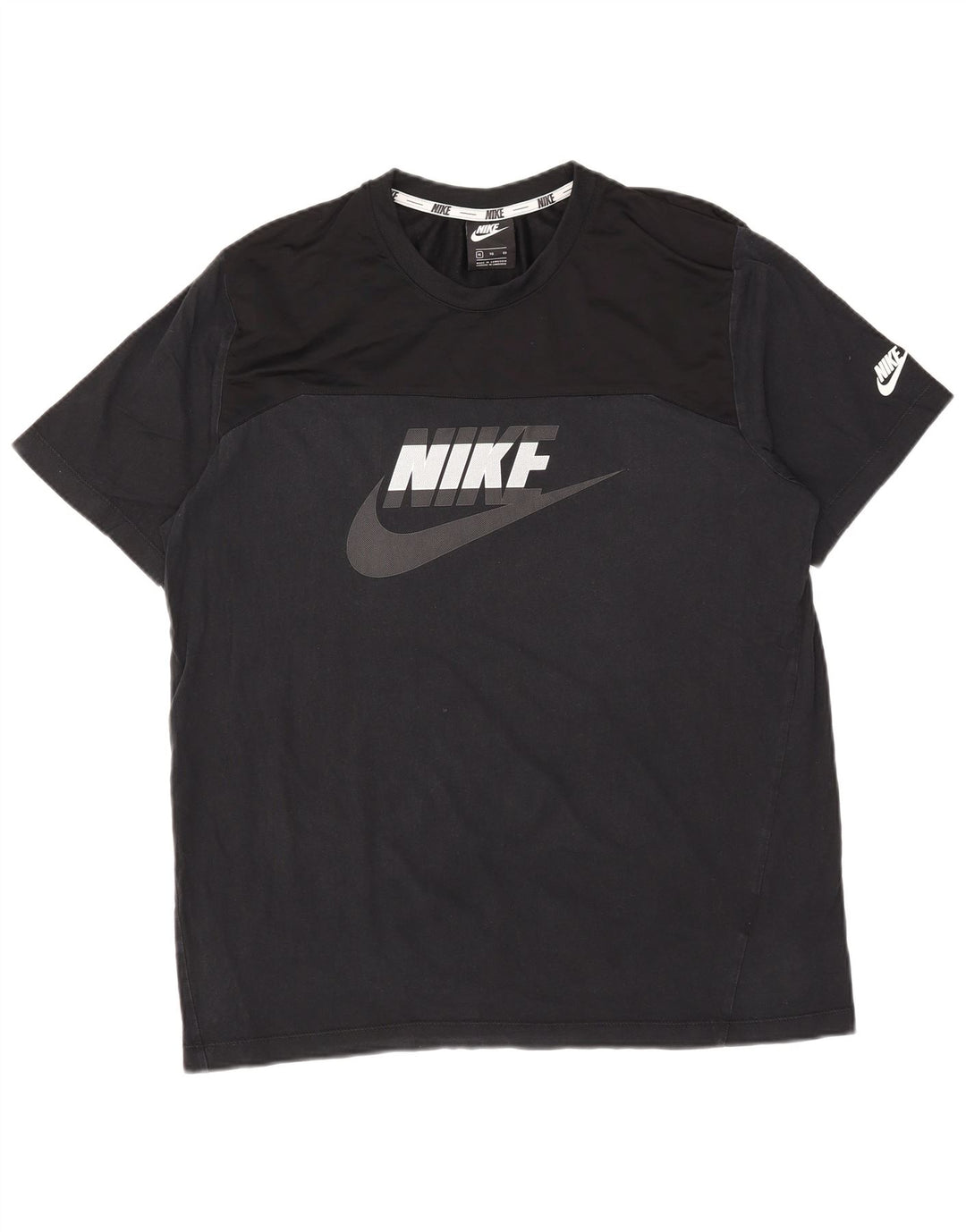 Nike Herren-T-Shirt mit Grafik, XL, schwarze Baumwolle