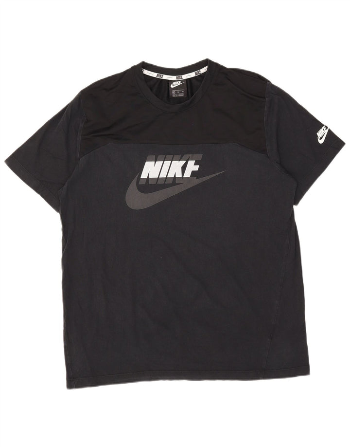 Nike Herren-T-Shirt mit Grafik, XL, schwarze Baumwolle