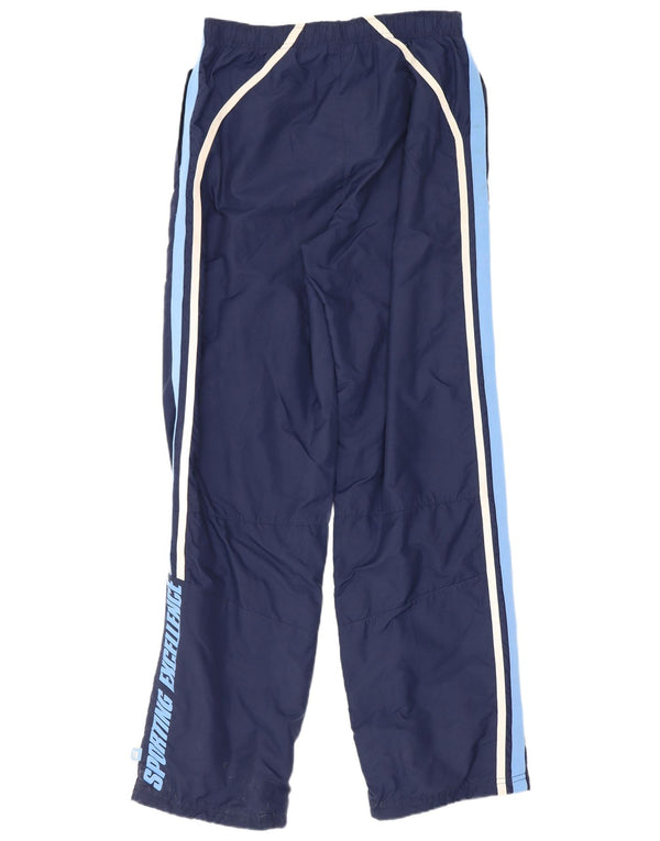 Nike Boys Graphic Tracksuit Trousers 13-14 Years XL Navy Blue Colourblock