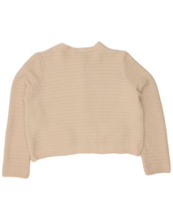 Marks & Spencer Damen Crop Cardigan Pullover UK 16 Large Off White