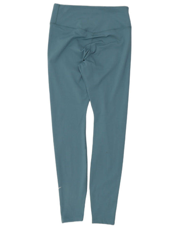 Nike Damen Dri Fit Leggings UK 8 Small Blau Polyester