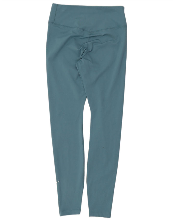 Nike Damen Dri Fit Leggings UK 8 Small Blau Polyester