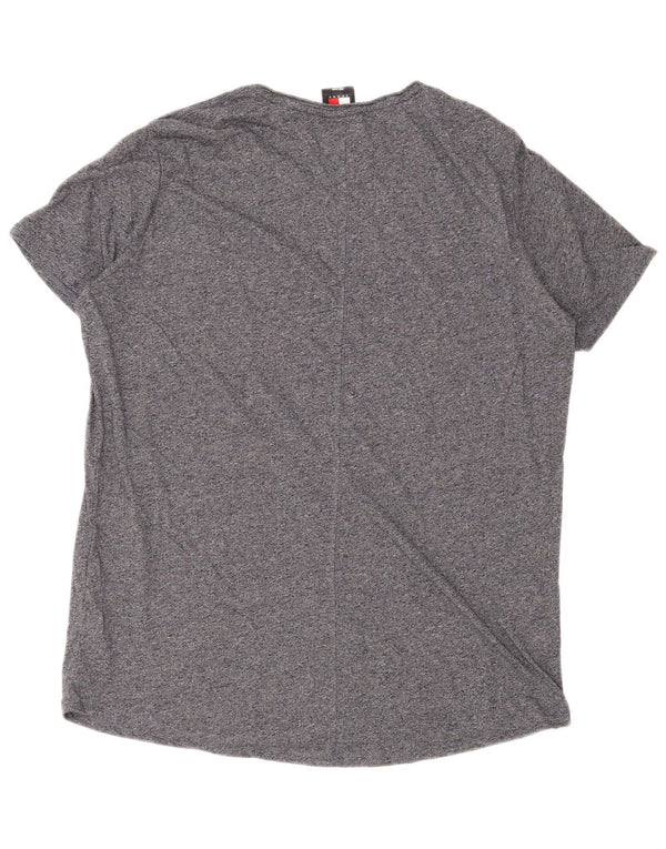 Tommy Hilfiger Herren T-Shirt Top 2XL Grau gefleckte Baumwolle