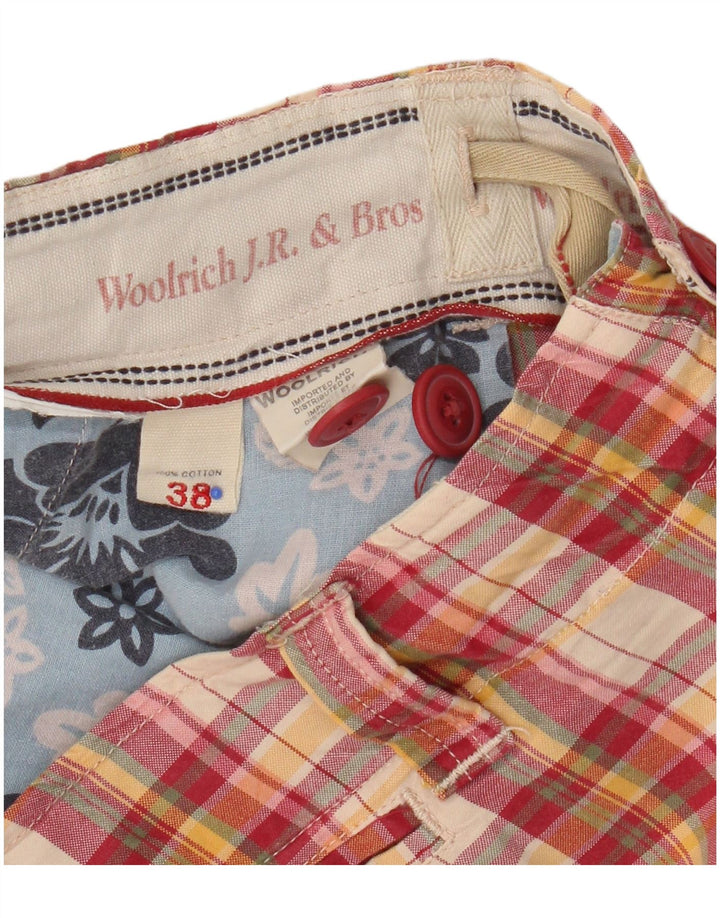 Woolrich Herren Chino-Shorts W38 XL Mehrfarbig karierte Baumwolle