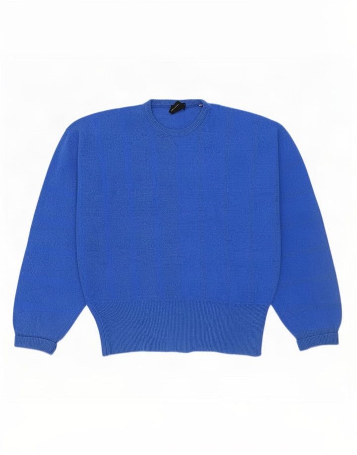 Mapier Damen-Pullover, übergroß, Rundhalsausschnitt, Gr. 10, Größe S, Blau