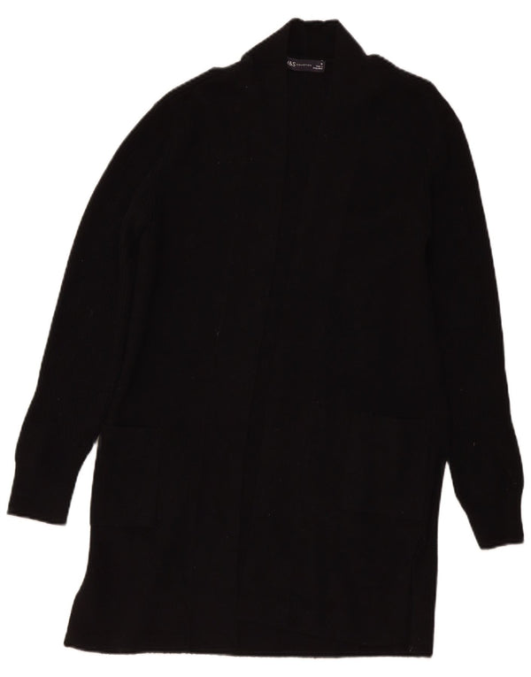 Marks & Spencer Damen Longline-Cardigan-Pullover UK 10 Small Schwarz