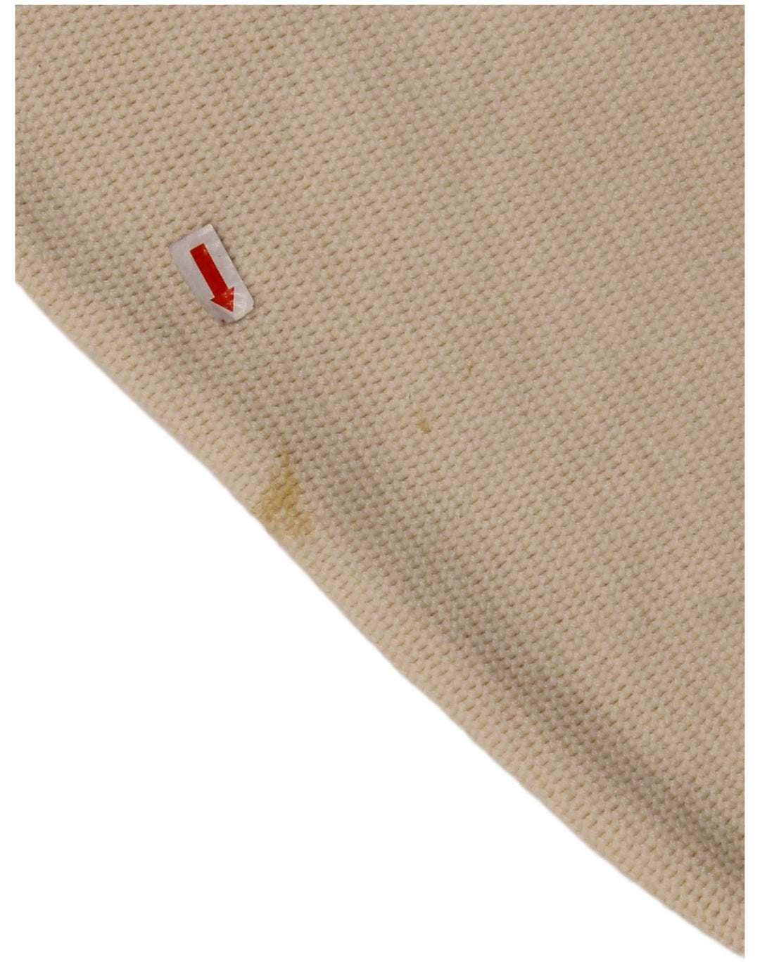 VINTAGE Herren-Pullover mit V-Ausschnitt, große beige Baumwolle