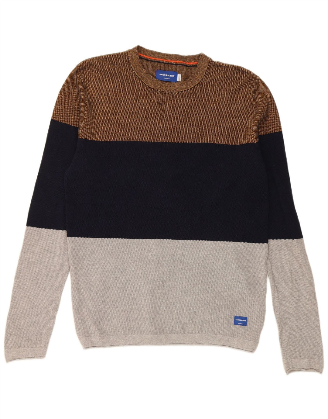 Jack & Jones Herren-Pullover mit Rundhalsausschnitt, groß, mehrfarbig, Farbblock