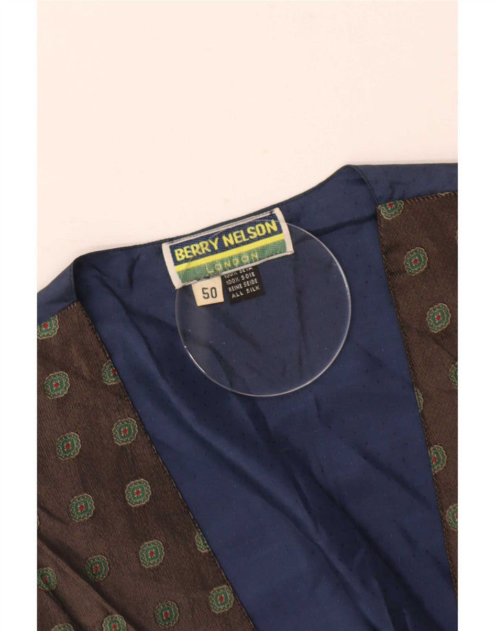 Vintage Herrenweste IT 50 Medium Khaki Geometrisch