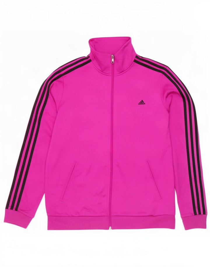 Adidas Damen Trainingsanzug Top Jacke UK 16/18 Large Pink Polyester
