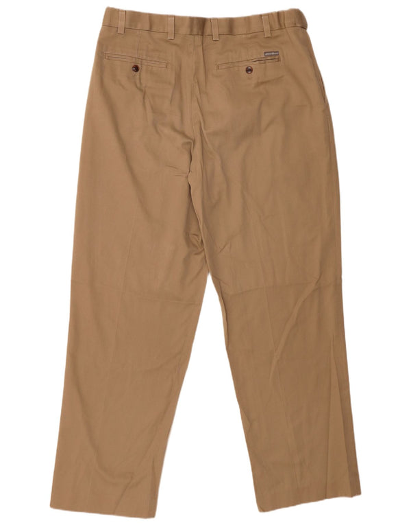 EDDIE BAUER Mens Pegged Chino Trousers W36 L31 Beige Cotton