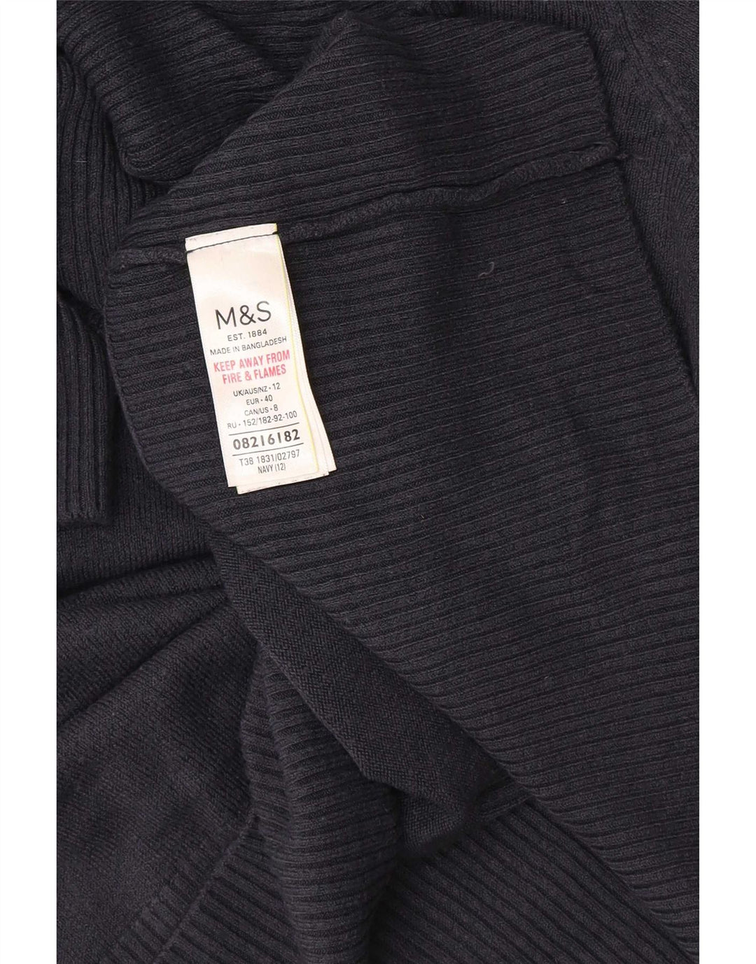 Marks & Spencer Damen-Pullover mit Rollkragen, Gr. 12, mittleres Marineblau