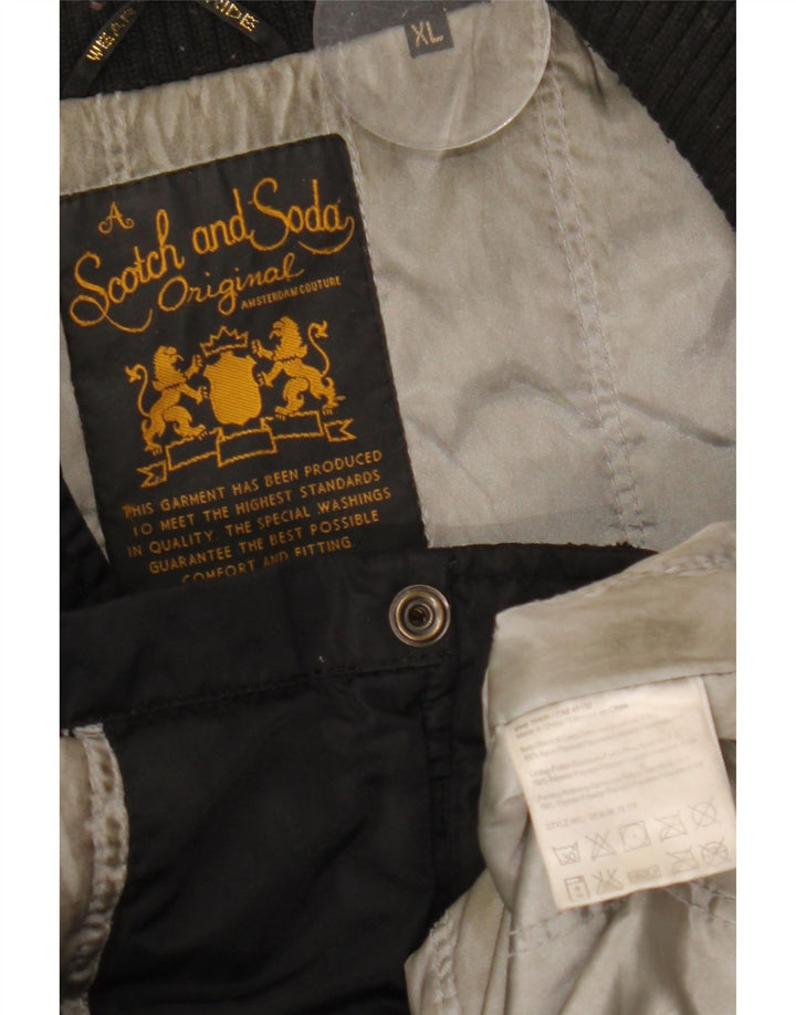 Scotch & Soda Herren Utility Jacke UK 42 XL Schwarz Nylon