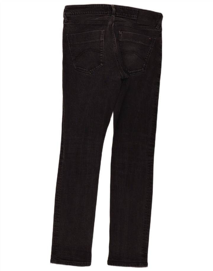 Tommy Hilfiger Herren Slim Jeans W32 L32 Schwarz Baumwolle