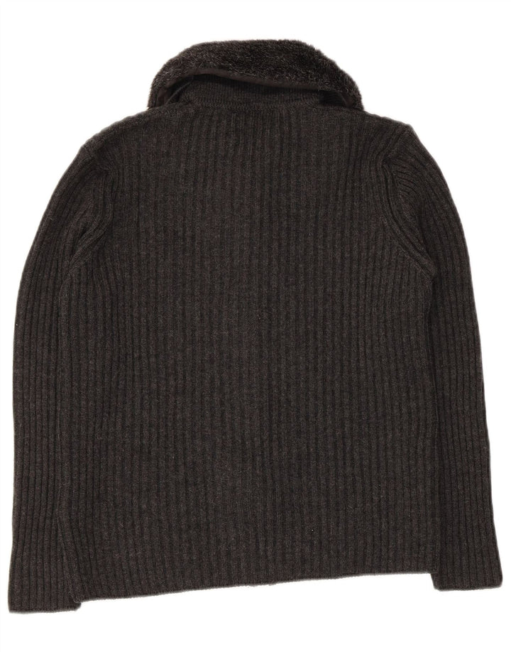 Marks & Spencer Damen-Cardigan-Pullover UK 12 Mittelgraues Acryl