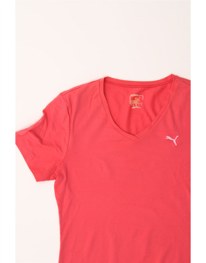 PUMA Womens T-Shirt Top UK 10 Small Pink Vintage Puma and Second-Hand Puma from Messina Hembry 