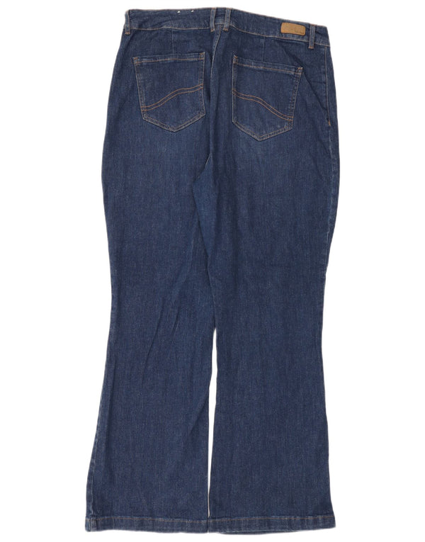 Fat Face Damen Fly Flared Jeans UK 18 XL W36 L31 Blaue Baumwolle