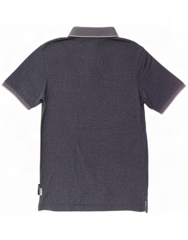 Superdry Herren-Poloshirt, groß, marineblau gesprenkelte Baumwolle