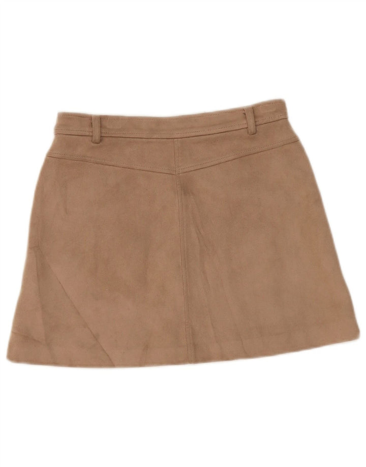 Zara Damen Minirock Small W27 Braunes Polyester